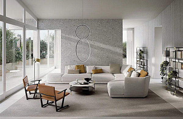 Круглый низкий кофейный столик из дерева Frigerio Kevin 16612 фабрика Frigerio из Италии. Фото №3