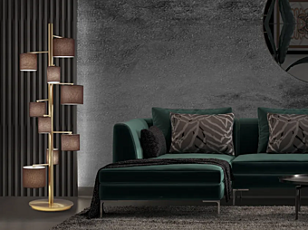 Напольная лампа из металла и ткани Koel PT9 от Euroluce Lampadari фабрика EUROLUCE LAMPADARi из Италии