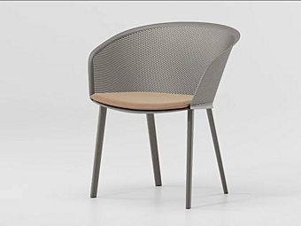 Кресло для сада из алюминия с мягкой спинкой KETTAL STAMPA KS2200100 фабрика KETTAL из Италии