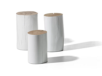 Кофейный столик круглый из дерева для гостиной Gervasoni Log фабрика Gervasoni из Италии