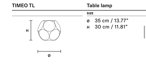 Настольная лампа MASIERO (EMME PI LIGHT) TIMEO TL фабрика MASIERO (EMME PI LIGHT) из Италии. Фото №2