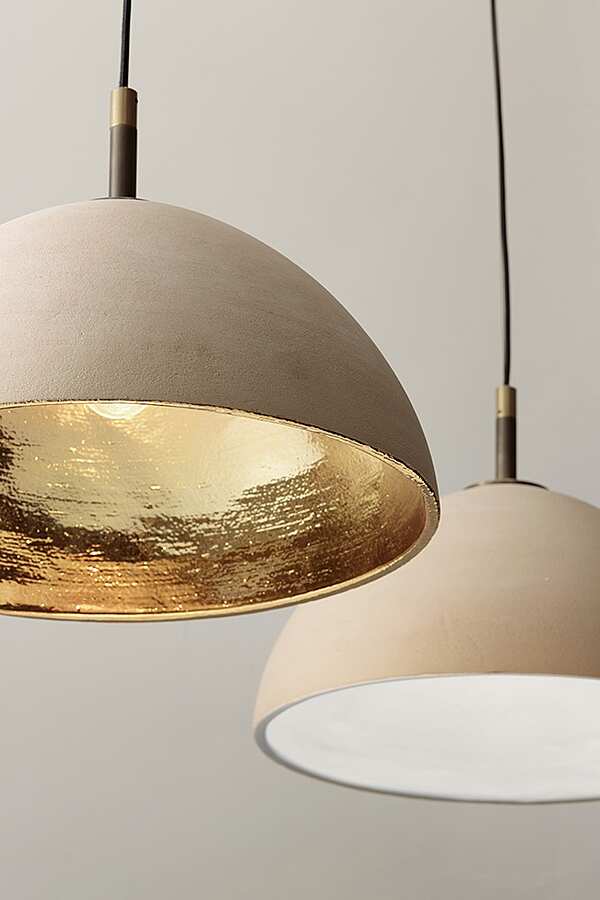 Подвеска из розовой земли, застекленная внутри белой эмалью, детали из полированной и натуральной латуни  SIGMA L2  7301/B фабрика SIGMA L2 из Италии. Фото №3