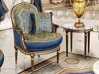 Кресло с подлокотниками из ткани MODENESE GASTONE 14463