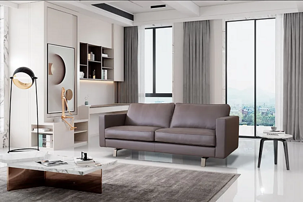 Диван из кожи с мягкой спинкой MitoHome Ego фабрика MitoHome из Италии. Фото №5