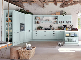 Кухня с островом из дерева LUBE CUCINE Agnese фабрика LUBE CUCINE из Италии