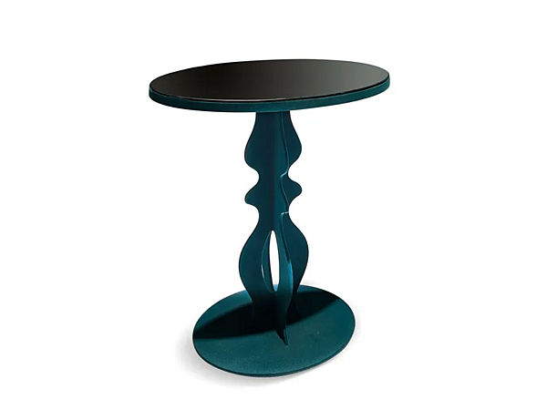 Овальный кофейный столик из зеркального стекла CORTEZARI JASPER 163-S фабрика CORTE ZARI из Италии. Фото №1