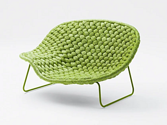 Садовое кресло с обитой спинкой из полиэстерового волокна PAOLA LENTI Shito B76CE