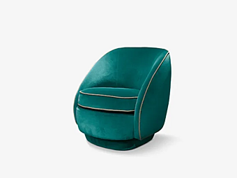 Кресло с вращающейся основой из ткани Luna Softhouse фабрика SOFTHOUSE из Италии