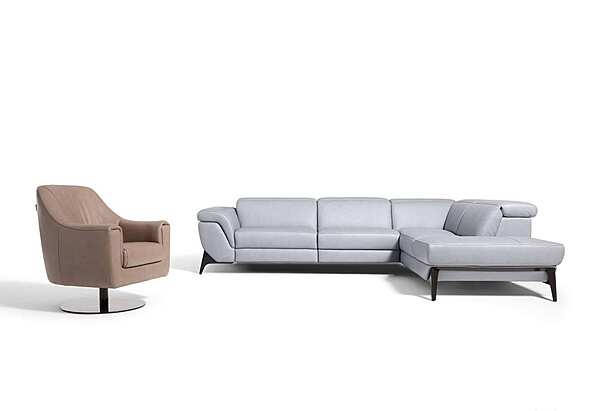 Угловой диван с мягкой спинкой из кожи EGOITALIANO Micol фабрика Egoitaliano из Италии. Фото №2