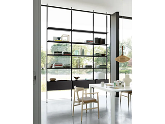 Настенный книжный шкаф с открытыми полками из дерева Kristalia Avenue Up фабрика Kristalia из Италии