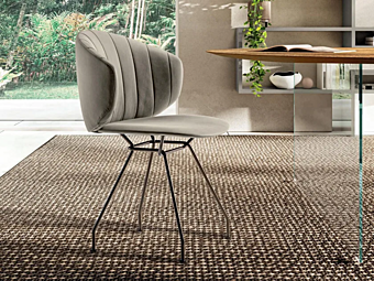 Кресло из кожи с мягкой спинкой LAGO RUFFLE фабрика LAGO из Италии