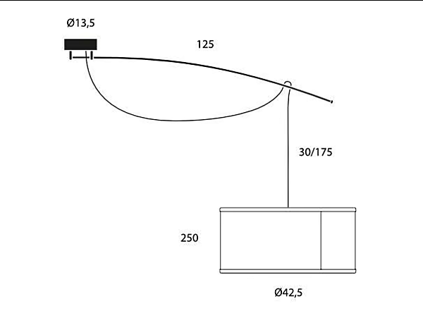Светильник подвесной LED с металлическим сетчатым абажуром Lumina Moove 750 фабрика Lumina из Италии. Фото №8