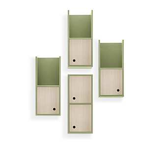 Настенная модульная полка из дерева NIDI Luce NM72024 фабрика nidi из Италии