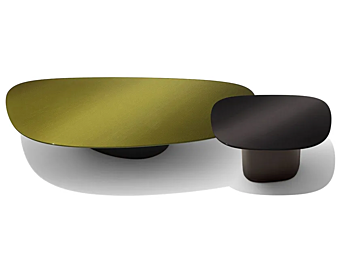 Кофейный стол для гостиной из дерева и стекла GIORGETTI Galet фабрика GIORGETTI из Италии