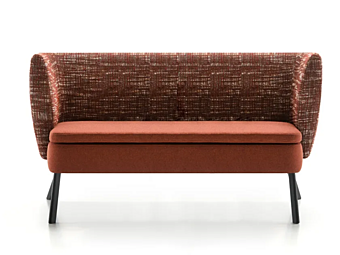 Диван с обитой спинкой на два места из ткани INNOVA Imbottiti KYO