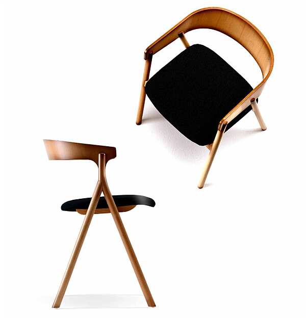 Стул из массива дерева с мягкой обивкой DECORA ( LCI STILE) MN30L фабрика DECORA ( LCI STILE) из Италии. Фото №1
