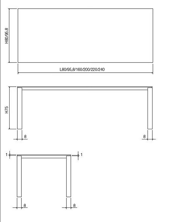 Прямоугольный деревянный обеденный стол VALCUCINE Symposium фабрика VALCUCINE из Италии. Фото №3