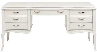 Письменный стол из массива дерева с отделкой из металла DECORA ( LCI STILE) N0419 фабрика DECORA ( LCI STILE) из Италии