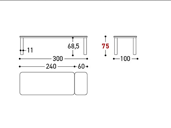 Расширяющийся садовый стол из алюминия с керамической или HPL столешницей VARASCHIN Customade 25325 фабрика VARASCHIN из Италии. Фото №6