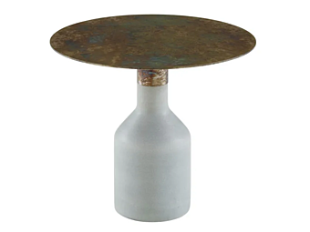 Кофейный столик круглой формы из натурального камня LIGNE ROSET Oxydation 19980370 фабрика LIGNE ROSET из Италии