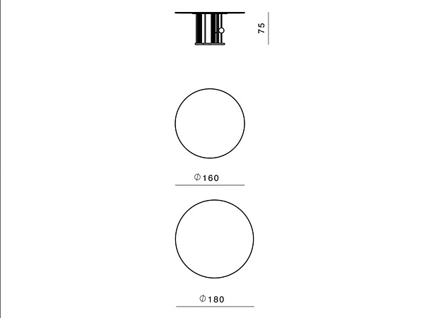 Круглый мраморный стол с латунной основой GHIDINI1961 Merlino фабрика GHIDINI1961 из Италии. Фото №9