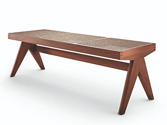 Скамья из массива дерева с венской лозой CASSINA 057 Civil Bench 057