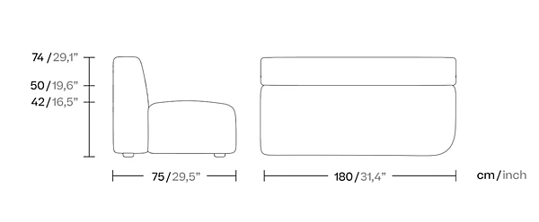 Модульный диван из ткани с мягкой спинкой KETTAL Sofa O A2O39IZQ00, A2O39DER00, A2439DER0L, A2439IZQ0L, A2439TO10L, A2439DERXL, A2439IZQXL, A2439TO1XL фабрика KETTAL из Италии. Фото №11