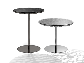 Кофейный столик круглой формы из стекла и стали F.lli ORSENIGO Bubble  фабрика ORSENIGO из Италии