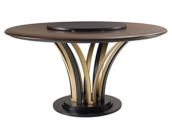 Круглый стол с вращающейся столешницей из дерева AR INTERIORS Dilan D05/160
