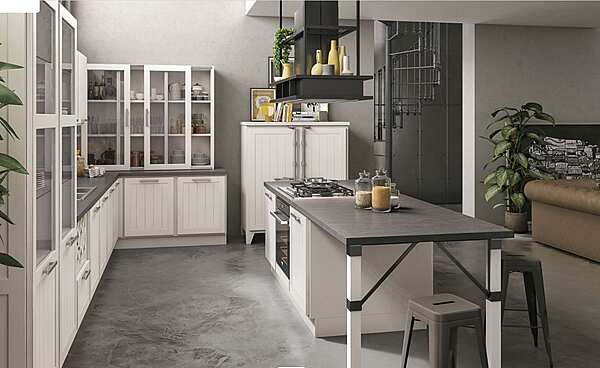 Кухня с островом из материала LUBE CUCINE Provenza 4 фабрика LUBE CUCINE из Италии. Фото №2