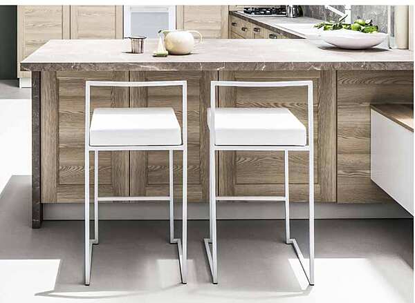 Стул барный из металла и эко-кожи ARREX A557/6 фабрика ARREX из Италии. Фото №1