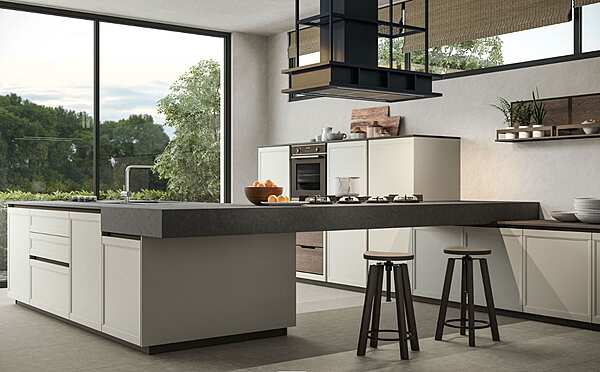 Кухня с островом из дерева LUBE CUCINE Flavour 11 фабрика LUBE CUCINE из Италии. Фото №2