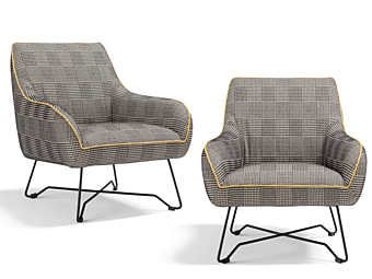 Кресло с подлокотниками из ткани EGOITALIANO Namy