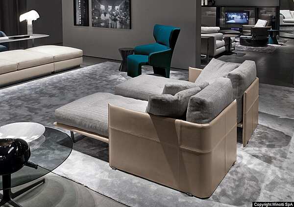 Кушетка MINOTTI Luggage "Chaise-Longue" фабрика Minotti из Италии. Фото №2
