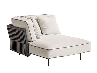 Диван-лежак из ткани с мягкой спинкой POTOCCO Soul 960/CL фабрика POTOCCO из Италии