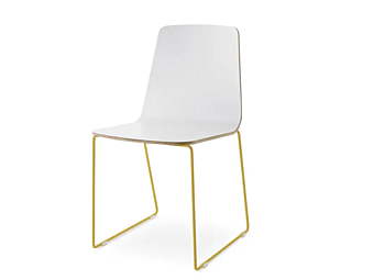 Стул с обитой спинкой на металлическом основании NIDI Tak фабрика nidi из Италии