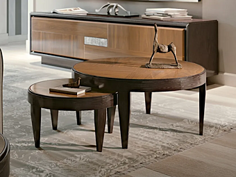 Круглый деревянный кофейный стол Segreti S1090 ARTE BROTTO S1090 фабрика Arte Brotto из Италии