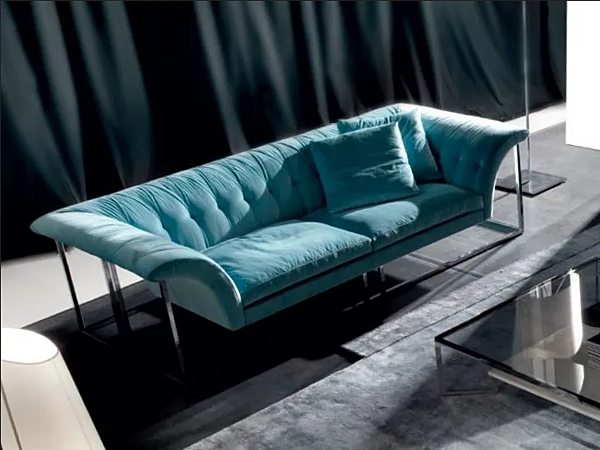 Диван с обитой спинкой из ткани ERBA ITALIA Rockouture фабрика ERBA ITALIA из Италии. Фото №9