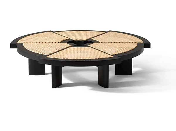 Круглый кофейный стол из дерева CASSINA RIO фабрика CASSINA из Италии. Фото №1