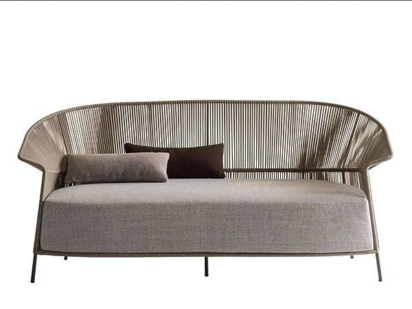 Диван из ткани и каната для сада POTOCCO OLA 923/D фабрика POTOCCO из Италии. Фото №1