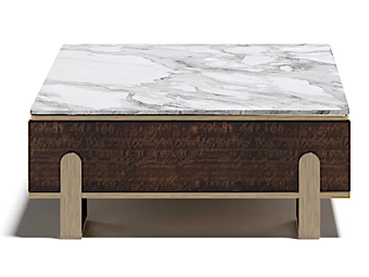 Низкий кофейный стол из дерева и мрамора Capital Collection Grand R GRA.011 Низкий кофейный стол из дерева и мрамора Capital Collection Grand R GRA.011 фабрика Capital Collection из Италии