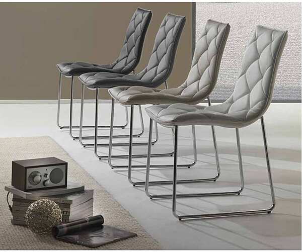 Стул из металла, текстиля и эко-кожи ARREX A296 фабрика ARREX из Италии. Фото №1