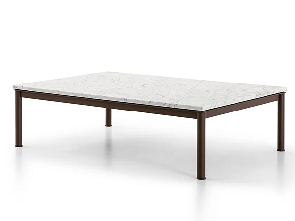 Прямоугольный боковой столик из мрамора CASSINA 10 Table en Tube Basse Outdoor 010 фабрика CASSINA из Италии. Фото №2