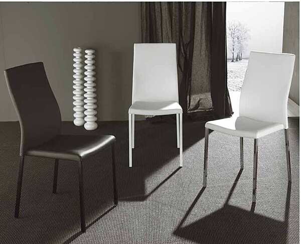 Стул из массива дерева, металла и эко-кожи ARREX A213 фабрика ARREX из Италии. Фото №1