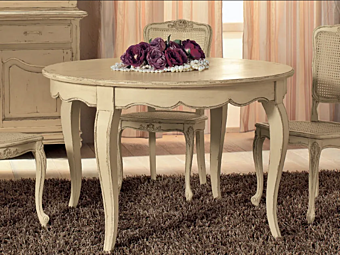 Круглый раскладной стол из массива дерева Interiors Italia PR420 фабрика Interiors Italia из Италии