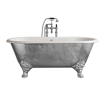 Ванна на ножках из серебряного листа Carlton от Gentry Home фабрика Gentry Home из Италии