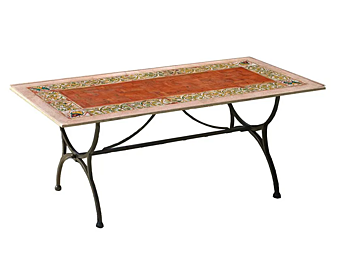 Травертиновый садовый стол Sorrento L_Antica Deruta SR/01 фабрика L'Antica Deruta из Италии
