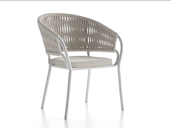 Алюминиевое кресло с подлокотниками и интегрированным мягким сиденьем Atmosphera Pleasure 2.0 PF.OUT.PL20.LG+PF.OUT.CXPL20.LG фабрика ATMOSPHERA из Италии