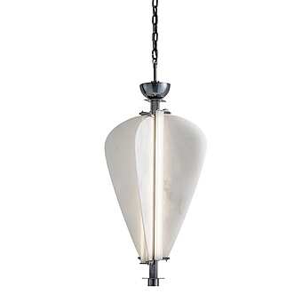 Люстра с белым alabstro и латунной рамкой с серебряной оловянной отделкой SIGMA L2  7309