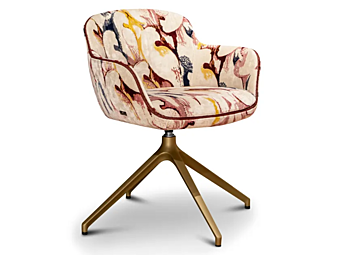 Кресло с бархатной обивкой и поворотным механизмом FORMITALIA Kowloon/B фабрика FORMITALIA из Италии